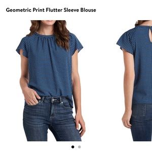 Cece brand flutter sleeve top